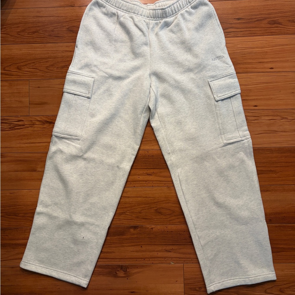 Aritzia Cozy Fleece Sweatpants in Light Gray